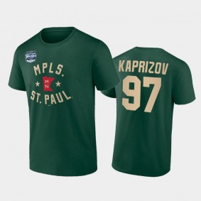 Men Minnesota Wild Kirill Kaprizov #97 2022 Winter Classic Green T-Shirt