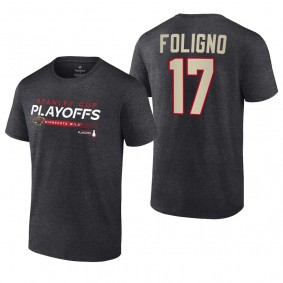 Marcus Foligno 2022 Stanley Cup Playoffs Minnesota Wild Charcoal T-Shirt
