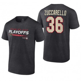 Mats Zuccarello 2022 Stanley Cup Playoffs Minnesota Wild Charcoal T-Shirt