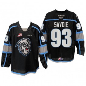 Winnipeg Ice Jersey Matthew Savoie 2022 NHL Draft Black Uniform