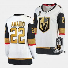 Michael Amadio Vegas Golden Knights 2023 Stanley Cup Champions White Away Women Jersey