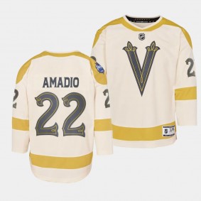 Michael Amadio Vegas Golden Knights Youth Jersey 2024 NHL Winter Classic Cream Premier Player Jersey