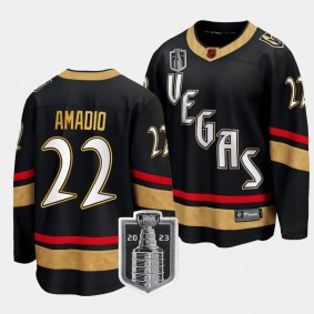 2023 Stanley Cup Final Michael Amadio Jersey Vegas Golden Knights Black #22 Special Edition Men's