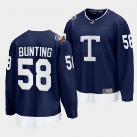 Michael Bunting Toronto Maple Leafs 2022 Heritage Classic Navy Jersey