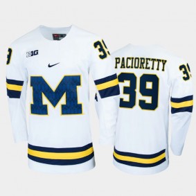 Men Michigan Wolverines Max Pacioretty #39 College Hockey White Alumni Jersey