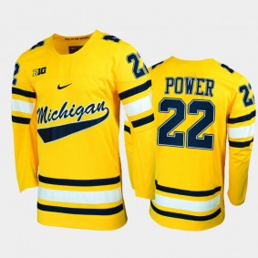 Men Michigan Wolverines Owen Power #22 College Hockey Maize Replica Jersey