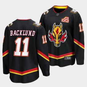 Calgary Flames #11 Mikael Backlund Alternate 2022-23 Black Breakaway Player Jersey