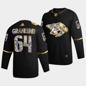 Mikael Granlund Nashville Predators 2022 Stanley Cup Playoffs #64 Black Diamond Edition Authentic Jersey
