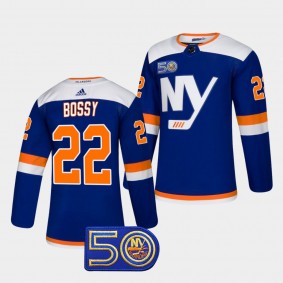 New York Islanders Mike Bossy 50th Anniversary #22 Royal Jersey Authentic Alternate