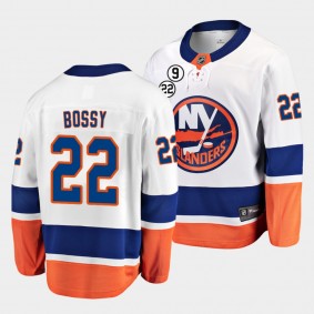 Mike Bossy New York Islanders NO.22 Patch White Honor Bossy Jersey Men