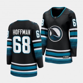 Mike Hoffman San Jose Sharks 2023-24 Cali Fin 3rd Alternate Women Breakaway Player 68 Jersey