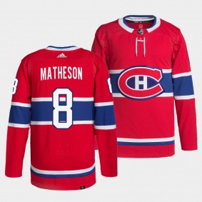 Mike Matheson #8 Montreal Canadiens 2022 Primegreen Authentic Red Jersey Home