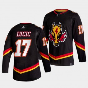 Calgary Flames Milan Lucic 2022-23 Alternate #17 Black Jersey Authentic
