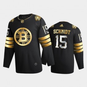 Boston Bruins Milt Schmidt #15 2020-21 Retired Authentic Golden Black Limited Edition Jersey