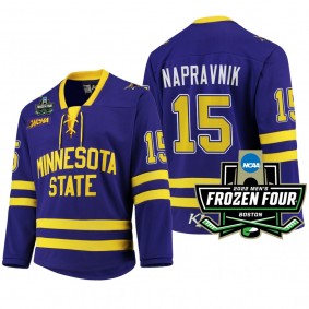 Minnesota State Mavericks Julian Napravnik Hockey Purple Hockey Jersey