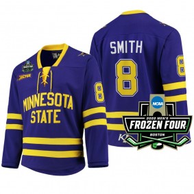 Minnesota State Mavericks Nathan Smith Hockey Purple Hockey Jersey