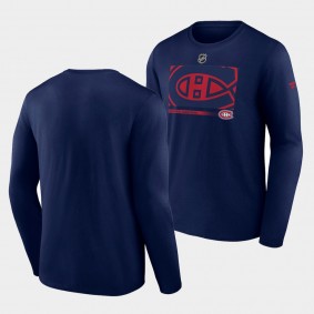 Montreal Canadiens T-Shirt Authentic Pro Core Collection Secondary Navy