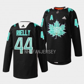 Indigenous Celebration Game Morgan Rielly Toronto Maple Leafs Black #44 Warmup Sweater Jersey 2023