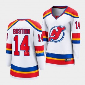 New Jersey Devils 2022 Special Edition 2.0 Nathan Bastian #14 Women White Jersey Breakaway