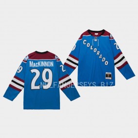 Nathan Mackinnon Colorado Avalanche Blue Line 2013 Throwback Blue #29 Jersey Mitchell Ness