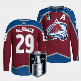 Colorado Avalanche 2022 Stanley Cup Playoffs Nathan MacKinnon #29 Burgundy Jersey Authentic Pro