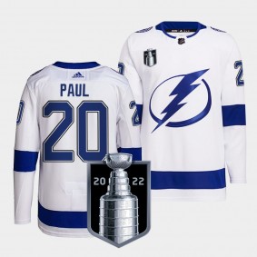 Tampa Bay Lightning 2022 Eastern Conference Champs Nicholas Paul #20 White Jersey Primegreen