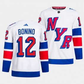 Nick Bonino 2024 NHL Stadium Series Authentic Player New York Rangers #12 White Jersey Primegreen