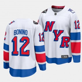 2024 NHL Stadium Series Nick Bonino Jersey New York Rangers White #12 Breakaway Player Men's