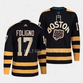 2023 Winter Classic Boston Bruins Nick Foligno #17 Black Primegreen Jersey