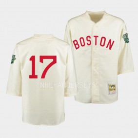 Boston Bruins 2023 Winter Classic Nick Foligno Cream #17 Throwback Baseball Jersey