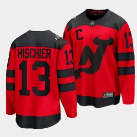 Nico Hischier New Jersey Devils 2024 NHL Stadium Series Red Jersey #13 Breakaway Player