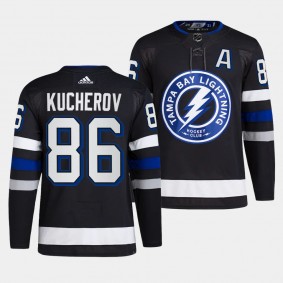 Tampa Bay Lightning 2023-24 Alternate Nikita Kucherov #86 Black Jersey Primegreen Authentic