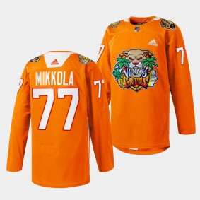 2024 Vamos Gatos Niko Mikkola Florida Panthers Orange #77 Specialty Jersey