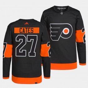 Noah Cates Philadelphia Flyers Alternate Black #27 Authentic Pro Primegreen Jersey Men's