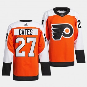 Noah Cates #27 Philadelphia Flyers 2023-24 Authentic Burnt Orange Jersey Home
