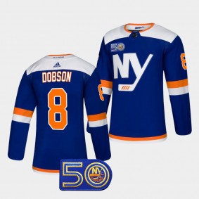 New York Islanders Noah Dobson 50th Anniversary #8 Royal Jersey Authentic Alternate
