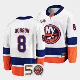 Noah Dobson New York Islanders 2022-23 50th Anniversary White Away Jersey Men's
