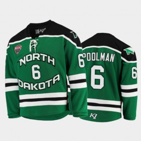 North Dakota Fighting Hawks Colton Poolman #6 Replica Green College Hockey Jersey