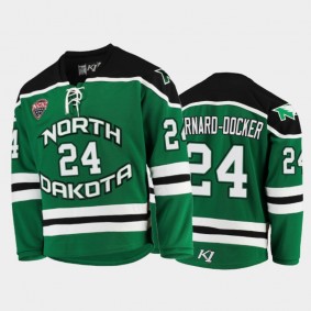 North Dakota Fighting Hawks Jacob Bernard-Docker #24 Replica Green College Hockey Jersey