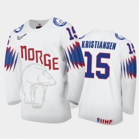 Men's Norway 2021 IIHF World Championship Tommy Kristiansen #15 Home White Jersey