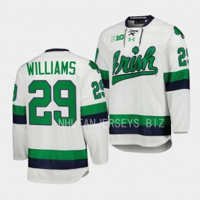 Jack Williams Notre Dame Fighting Irish College Hockey White Replica Jersey 29