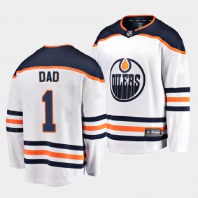 Greatest Dad Edmonton Oilers White Jersey 2022 Fathers Day Gift