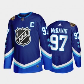 Connor McDavid #97 Edmonton Oilers 2022 All-Star Blue Western Jersey