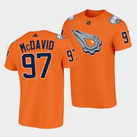 Edmonton Oilers Reverse Retro 2.0 Connor McDavid #97 Orange T-Shirt Special Edition