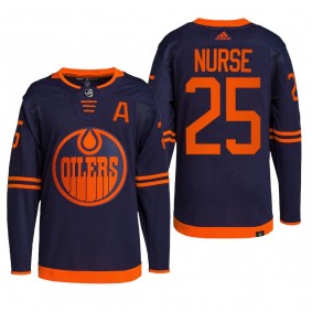 Edmonton Oilers 2022 Alternate Jersey Darnell Nurse Navy #25 Primegreen Authentic Pro Uniform