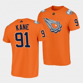 Edmonton Oilers Reverse Retro 2.0 Evander Kane #91 Orange T-Shirt Special Edition