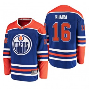 Men's Edmonton Oilers Jujhar Khaira #16 2019 Alternate Reasonable Breakaway Jersey - Royal