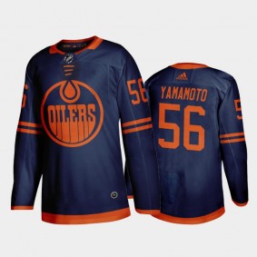 Edmonton Oilers Kailer Yamamoto #56 Alternate Navy 2020-21 Authentic Jersey