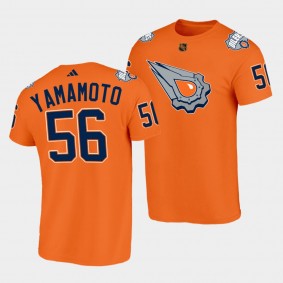 Edmonton Oilers Reverse Retro 2.0 Kailer Yamamoto #56 Orange T-Shirt Special Edition