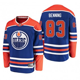 Men's Edmonton Oilers Matt Benning #83 2019 Alternate Reasonable Breakaway Jersey - Royal